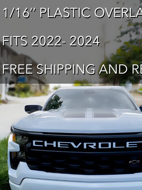 Advanced Trims Other - Overlay Grill Letters Inserts 2022 2023 2024 Silverado White NOT VINYL